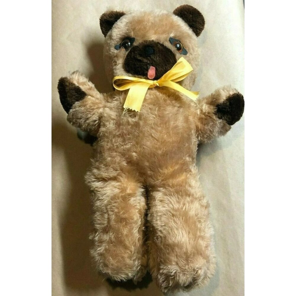 Vintage Genie Toys Brown Teddy Bear Plush Stuffed Animal 21" Korea